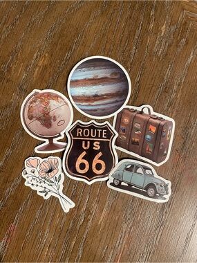US Route 66 Vintage Sticker Bundle